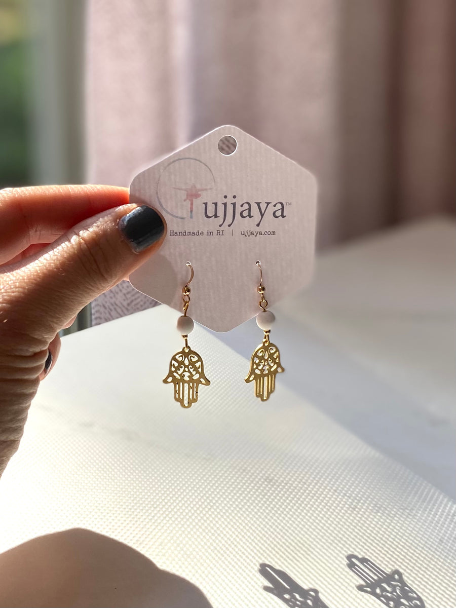 Hamsa earrings store